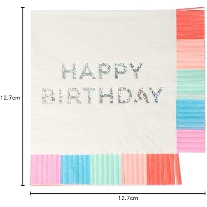 BIRTHDAY FRINGE SMALL NAPKINS - Image 3